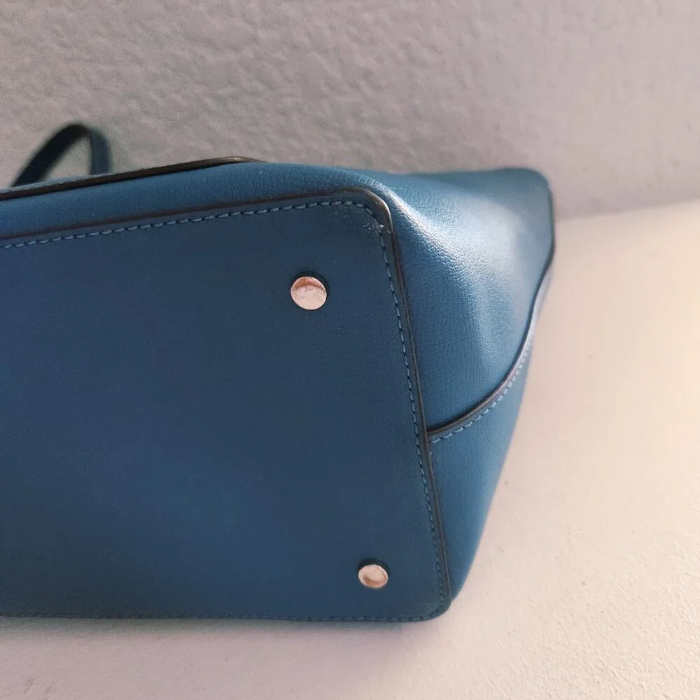 Kate Spade New York Teal Shoulder Bag Purse - Picture 8 of 14